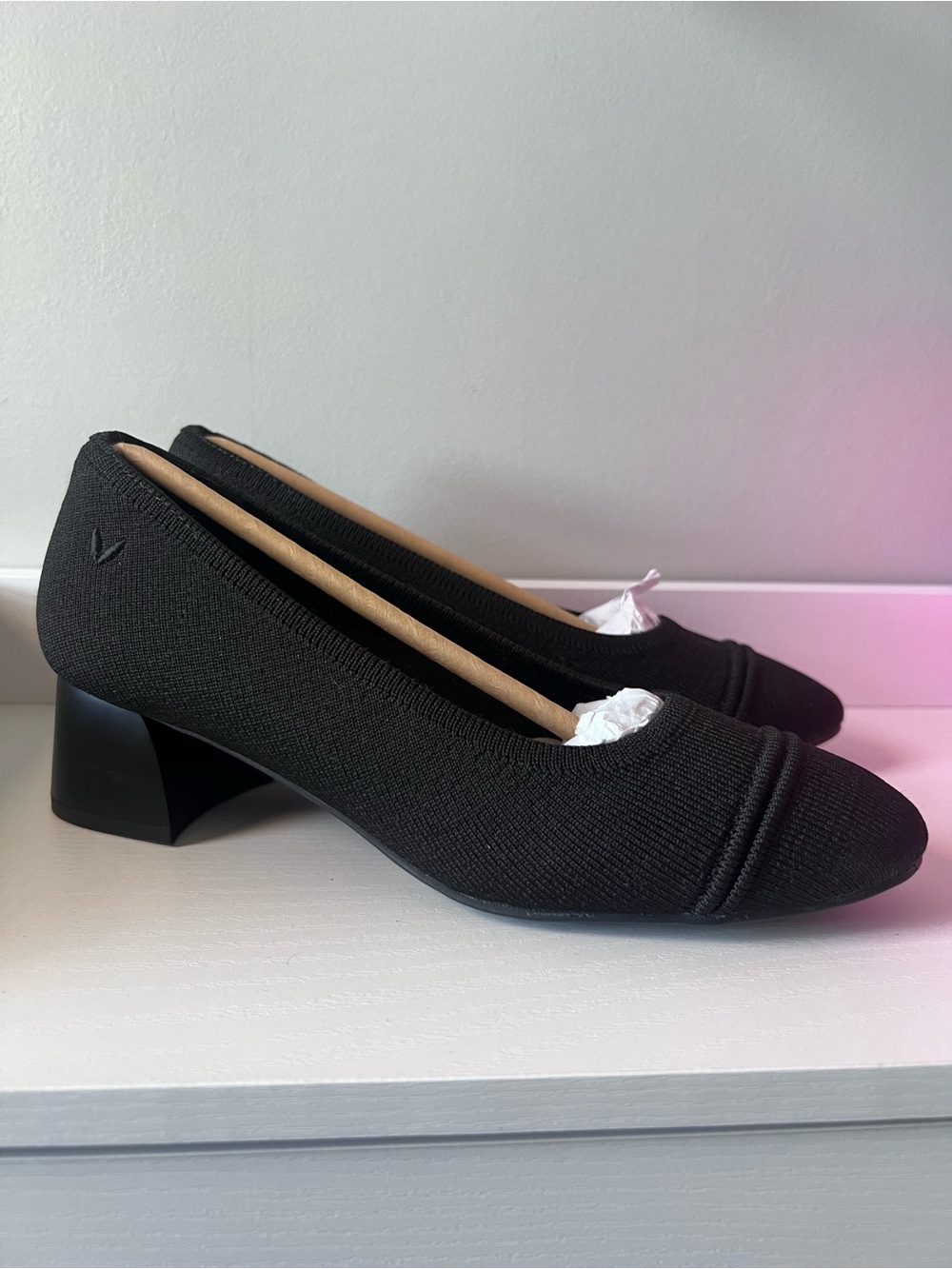 Vivaia Julie Pro Almond Toe Chunky Heels